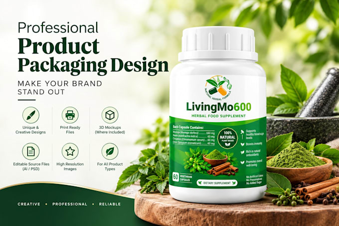 professional product packaging and label design
