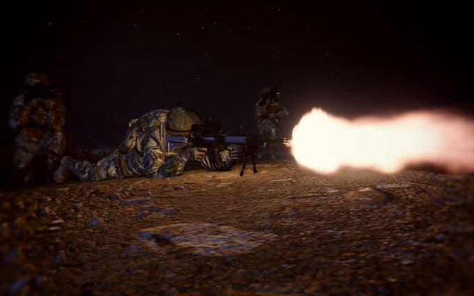 create and composite realistic muzzle flash and cinematic gunfire vfx