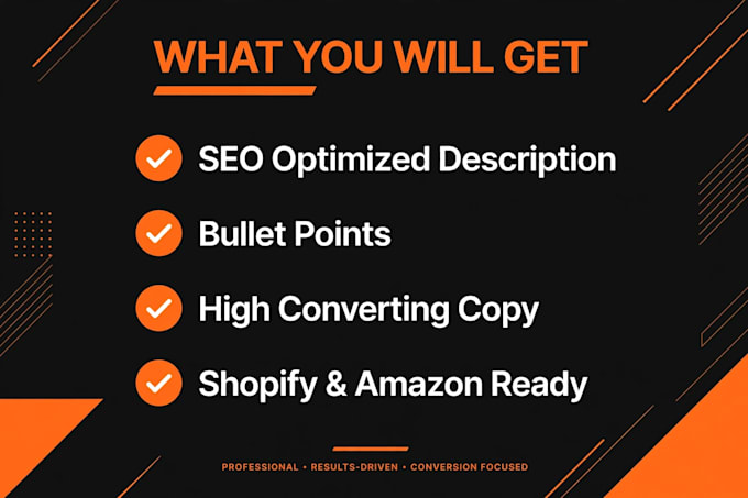 write SEO amazon and shopify descriptions