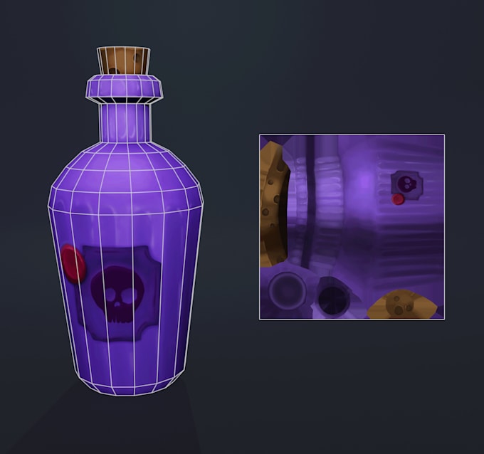 create hand painted 3d stylized props and assets