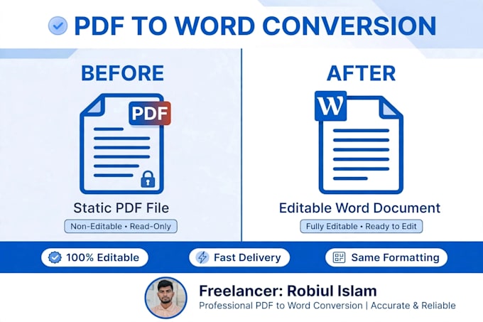 convert pdf to word, excel to word, scanned pdf to editable docx