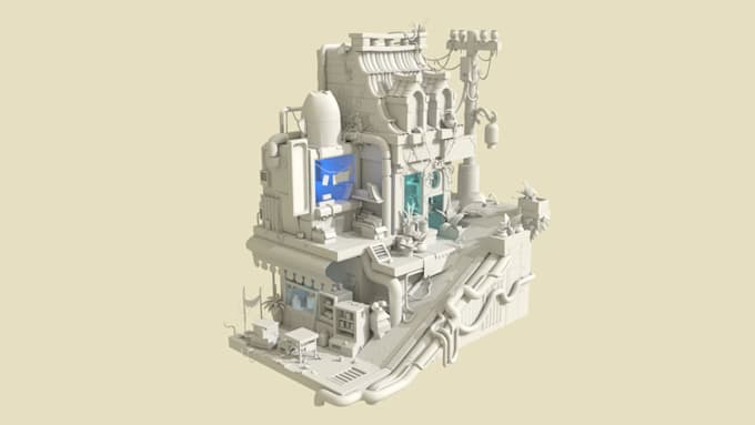 create stylized 3d game models and isometric environments