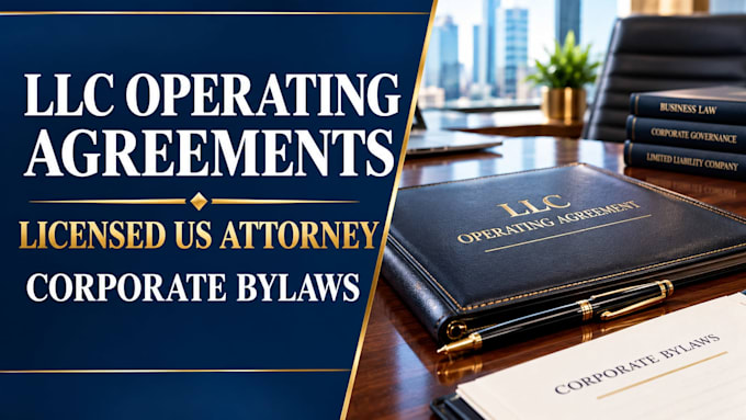 draft a state specific llc operating agreement and corporate bylaws