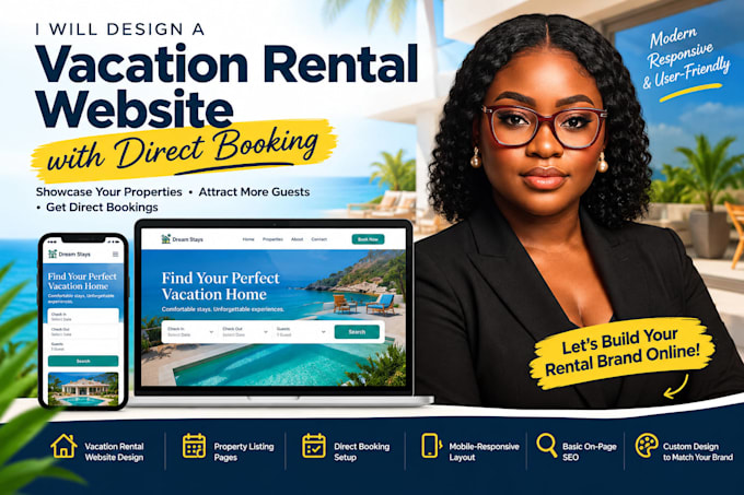 design a vacation rental website direct booking rental website