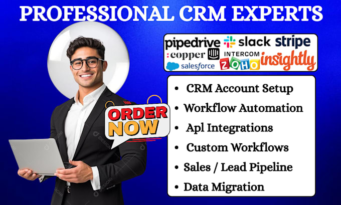 automate intercom pipedrive crm stripe slack insightly zoho salesforce copper