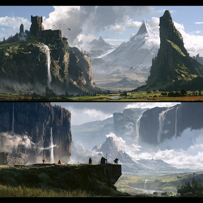 create fantasy environment concept art
