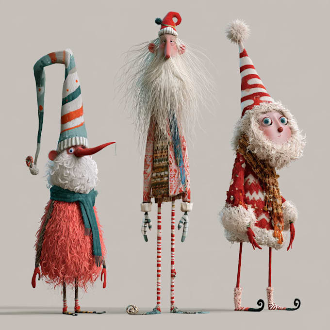 make  amazing christmas character for you