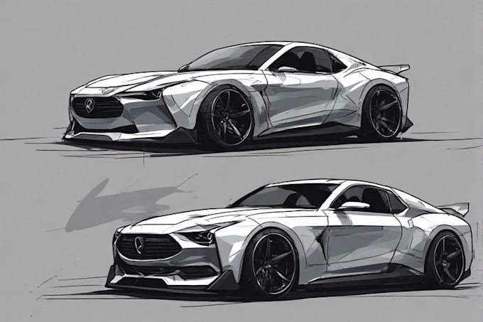 create custom car concepts and car sketches