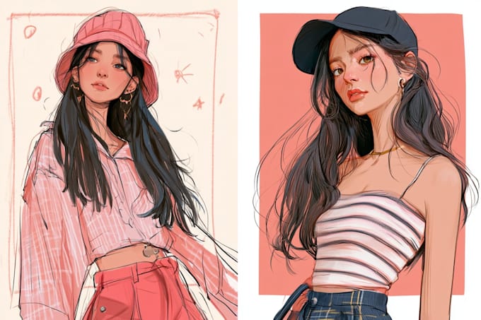 make professional anime character artwork with personalized details