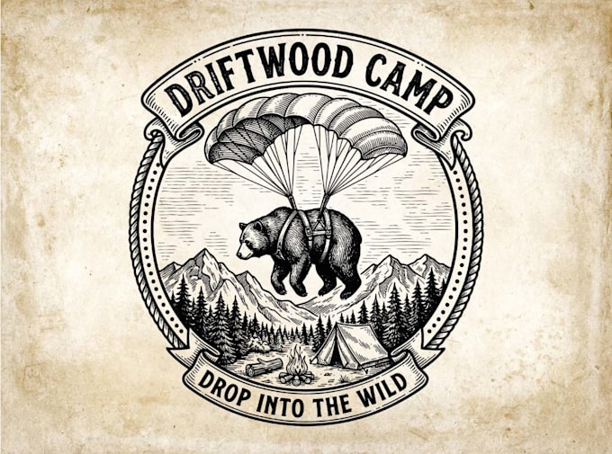 create an organic hand drawn logo