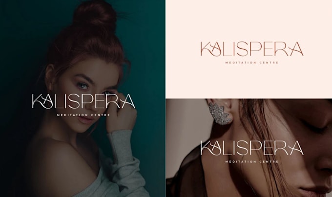 create a elegant luxury typography text logo design