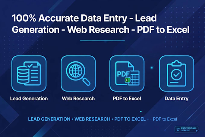 do b2b lead generation and data entry