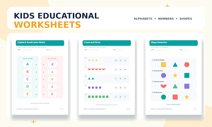 design printable preschool and kindergarten worksheets