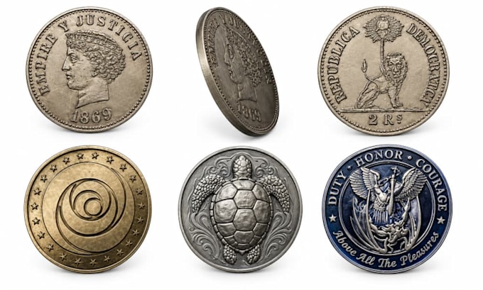 create cnc bas relief coin logo relief and engraving stl model