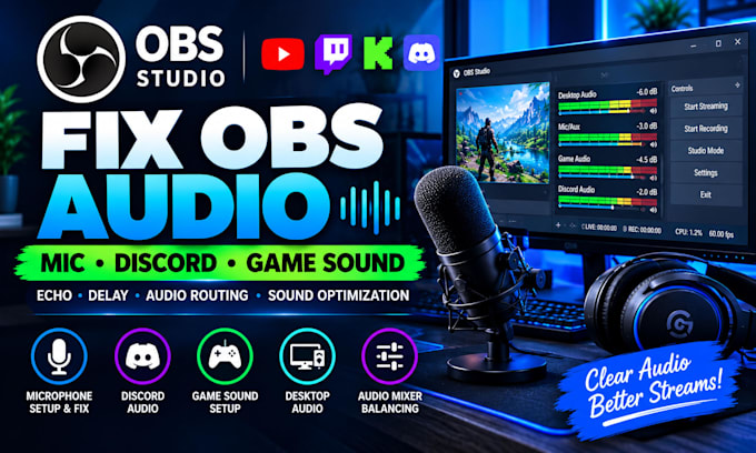 fix obs microphone, discord, and desktop audio issues