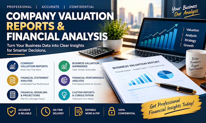 prepare company valuation reports and financial analysis documents