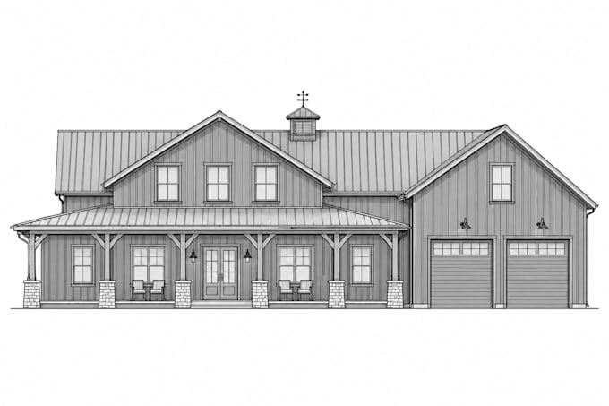 Custom F Designs Design custom barndominium floor plans and pole barn house plans by ...