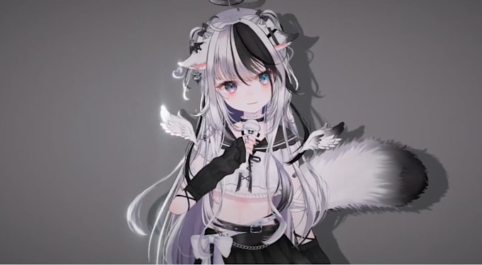 create a custom live2d vtuber model, 2d rigging, and animation