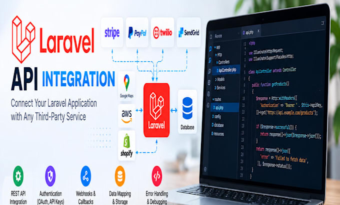 integrate third party apis in laravel and PHP