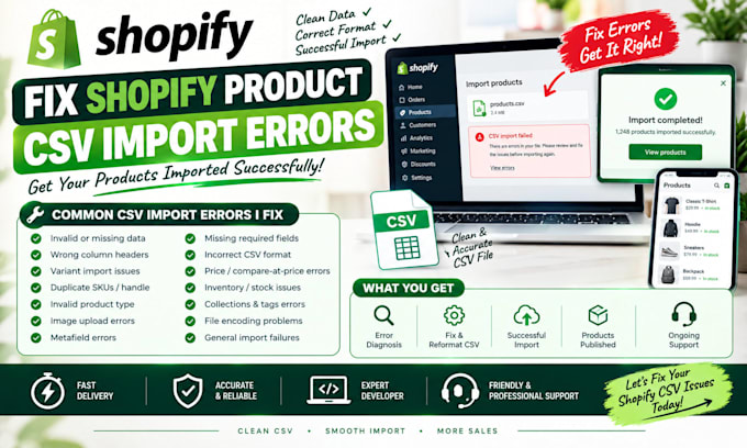 resolve shopify CSV product listing product upload CSV shopify CSV import