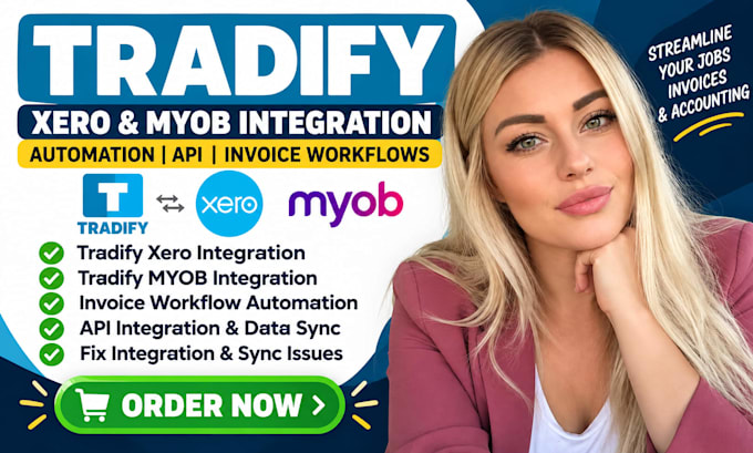 setup tradify xero myob integration, tradify automation, tradify invoice