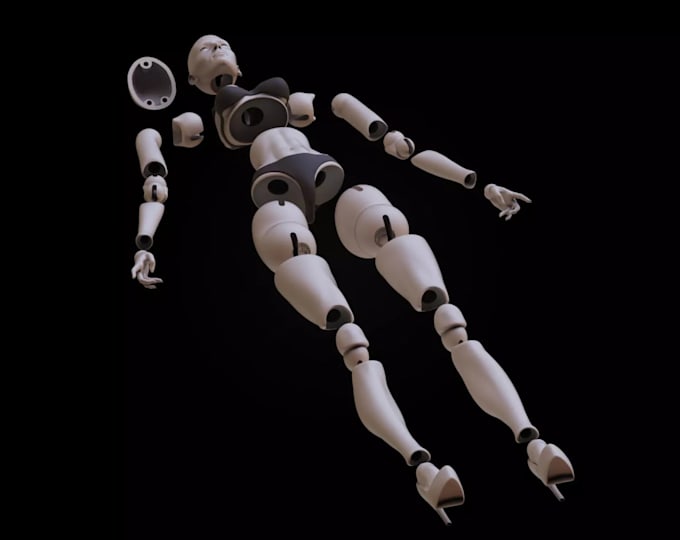 create functional articulated ball joints for your 3d printable doll, bjd joint