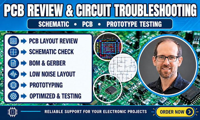 test pcb circuits, troubleshoot electronics, and review prototypes
