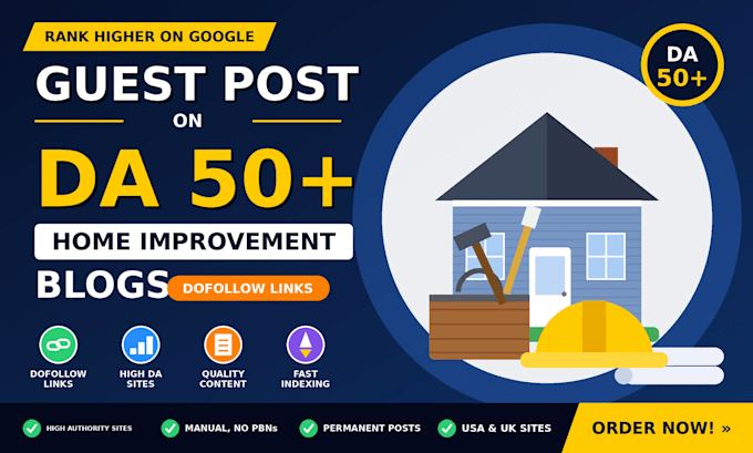 build home improvement backlinks with guest posts