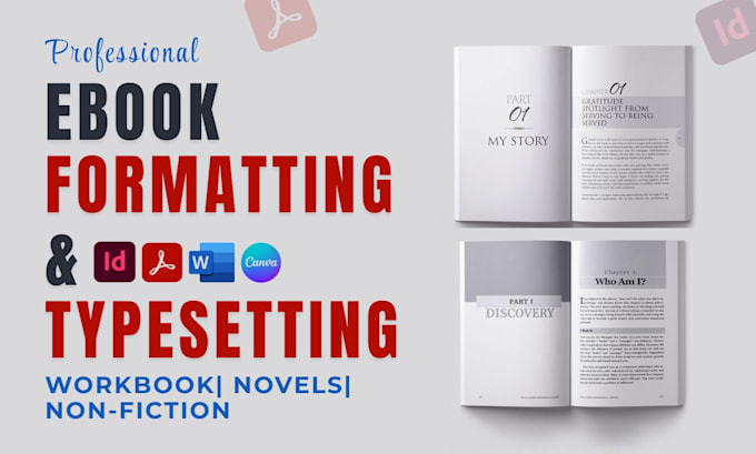 book interior layout design formatting typesetting in adobe indesign book design