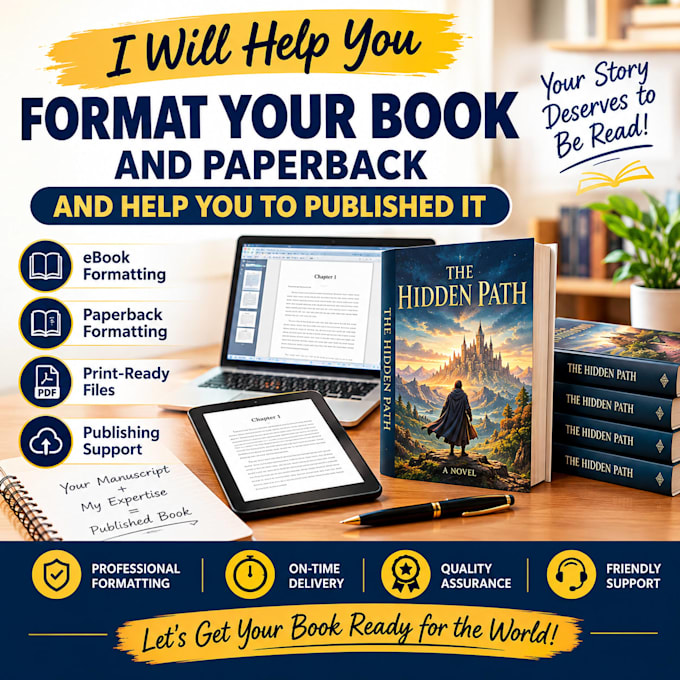 format your bookand paperback and published