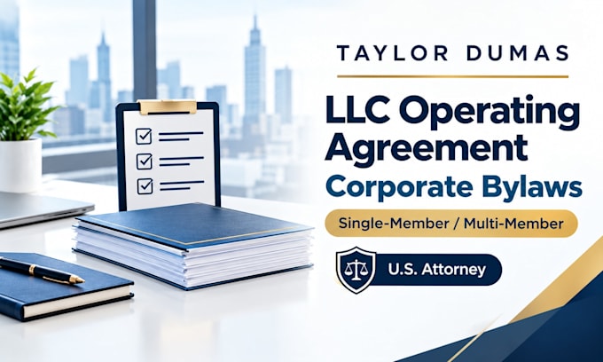 draft a custom llc operating agreement and corporate bylaws