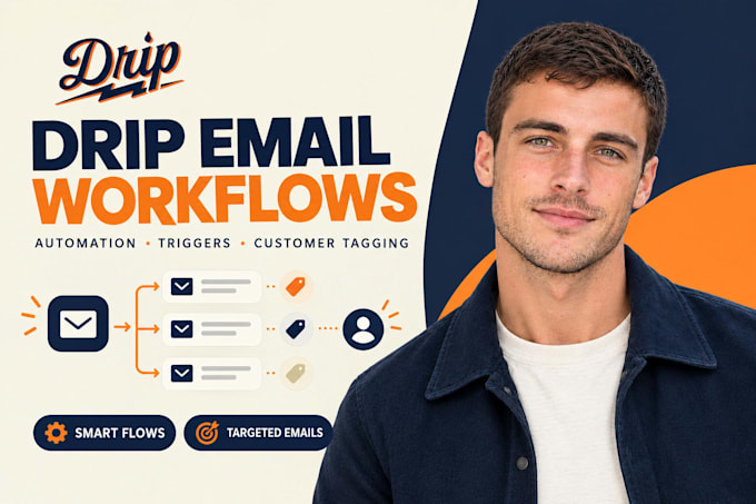 build drip email workflows, automation triggers and customer tagging