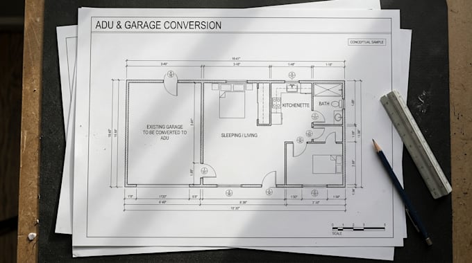 draft residential permit plans for additions and adus