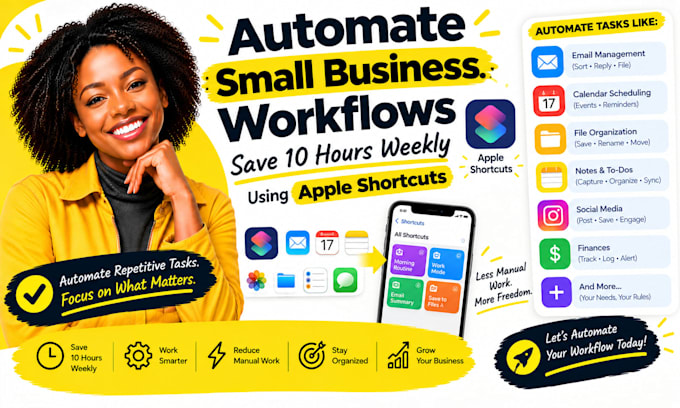 automate small business workflows save 10 hours weekly using apple shortcuts