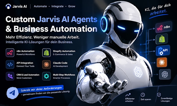 build jarvis ki assistent jarvis ai shopify n8n automatisierung claude code