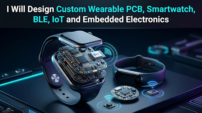 design custom wearable pcb smartwatch ble iot and embedded electronics