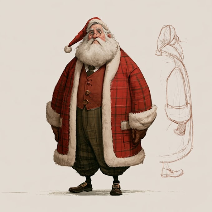 custom cute christmas character illustration
