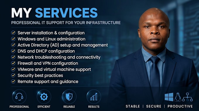 configure and troubleshoot windows and linux servers
