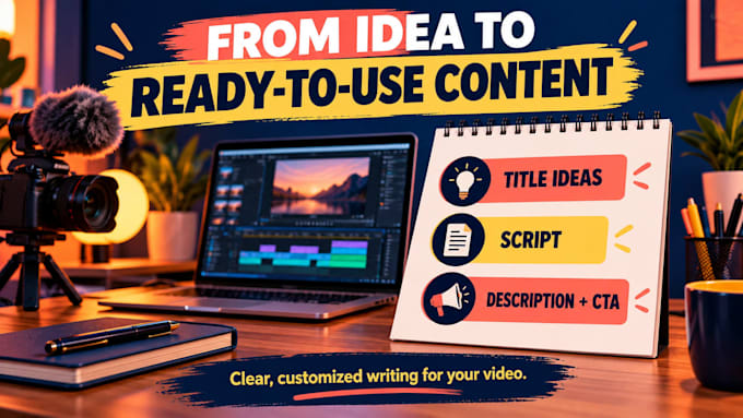 write your youtube video script, title, and description