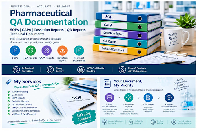 format pharmaceutical sops and QA documents professionally