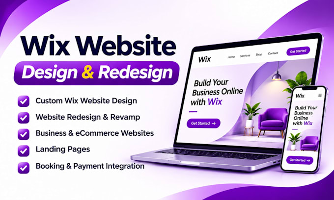 wix website design, wix website redesign, edit wix website