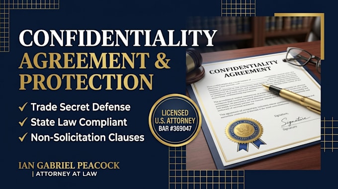 create a customized confidentiality agreement by a US attorney