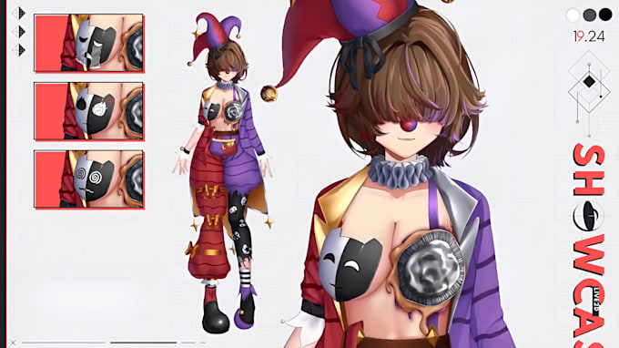 draw and rig custom live2d vtuber model, live2d rigging for vtube studio