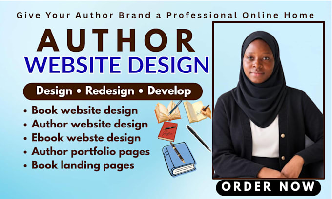 design self published author website book author website and author portfolio