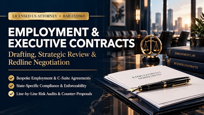 draft an executive employment agreement as a US attorney