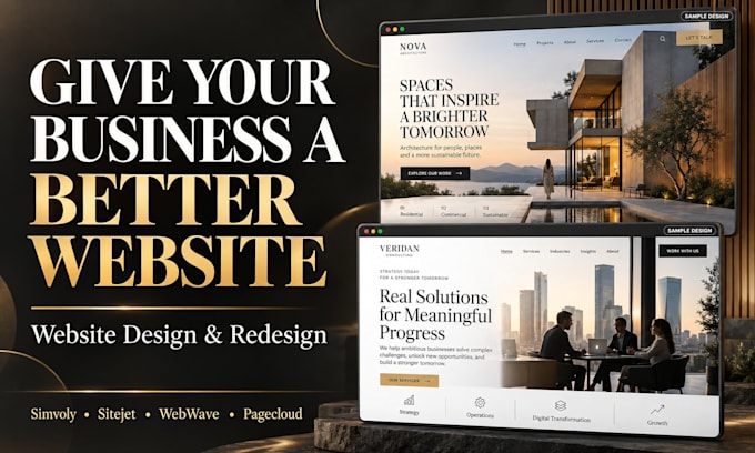 build simvoly sitejet webwave pagecloud responsive company website design