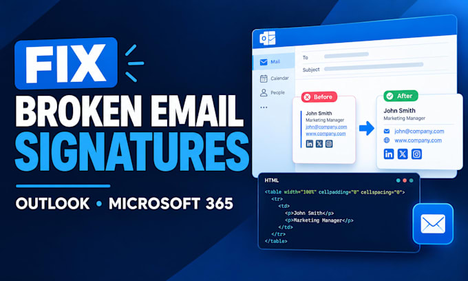 outlook HTML email signature formatting and display issues