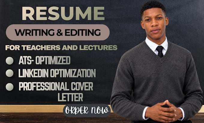 write a professional teacher resume and education CV