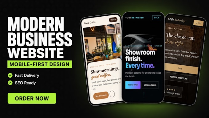build a modern mobile first website for your local business