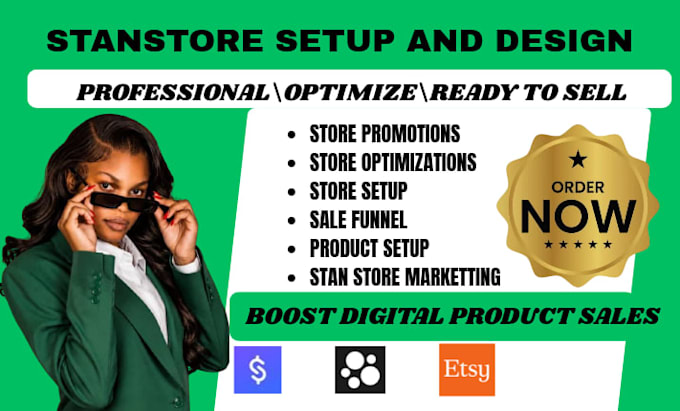set up stan store,beacon ai, gumroad ,stanstore setup